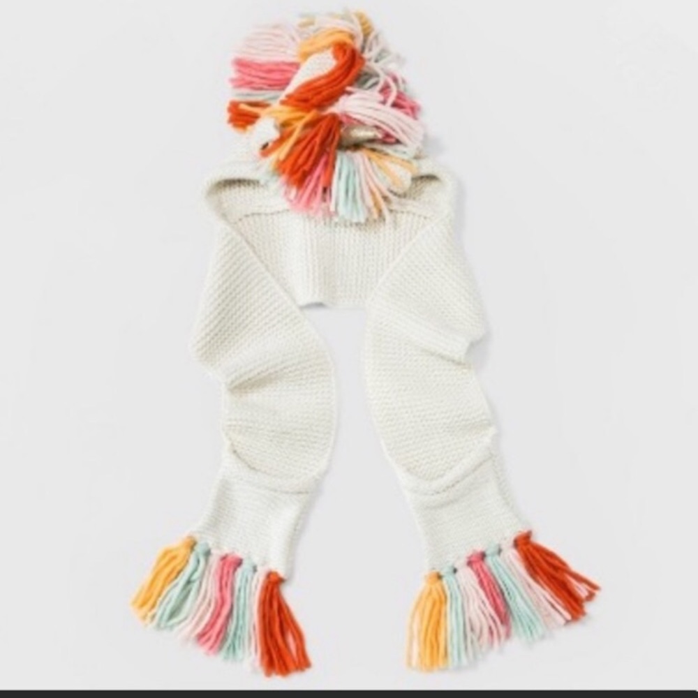 Cat & Jack unicorn hooded scarf 8-16 NWT